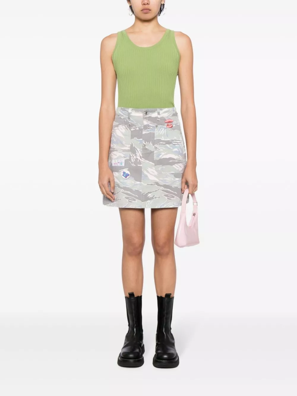 Affordable AAPE BY *A BATHING APE camouflage-print cotton miniskirt Women 0113