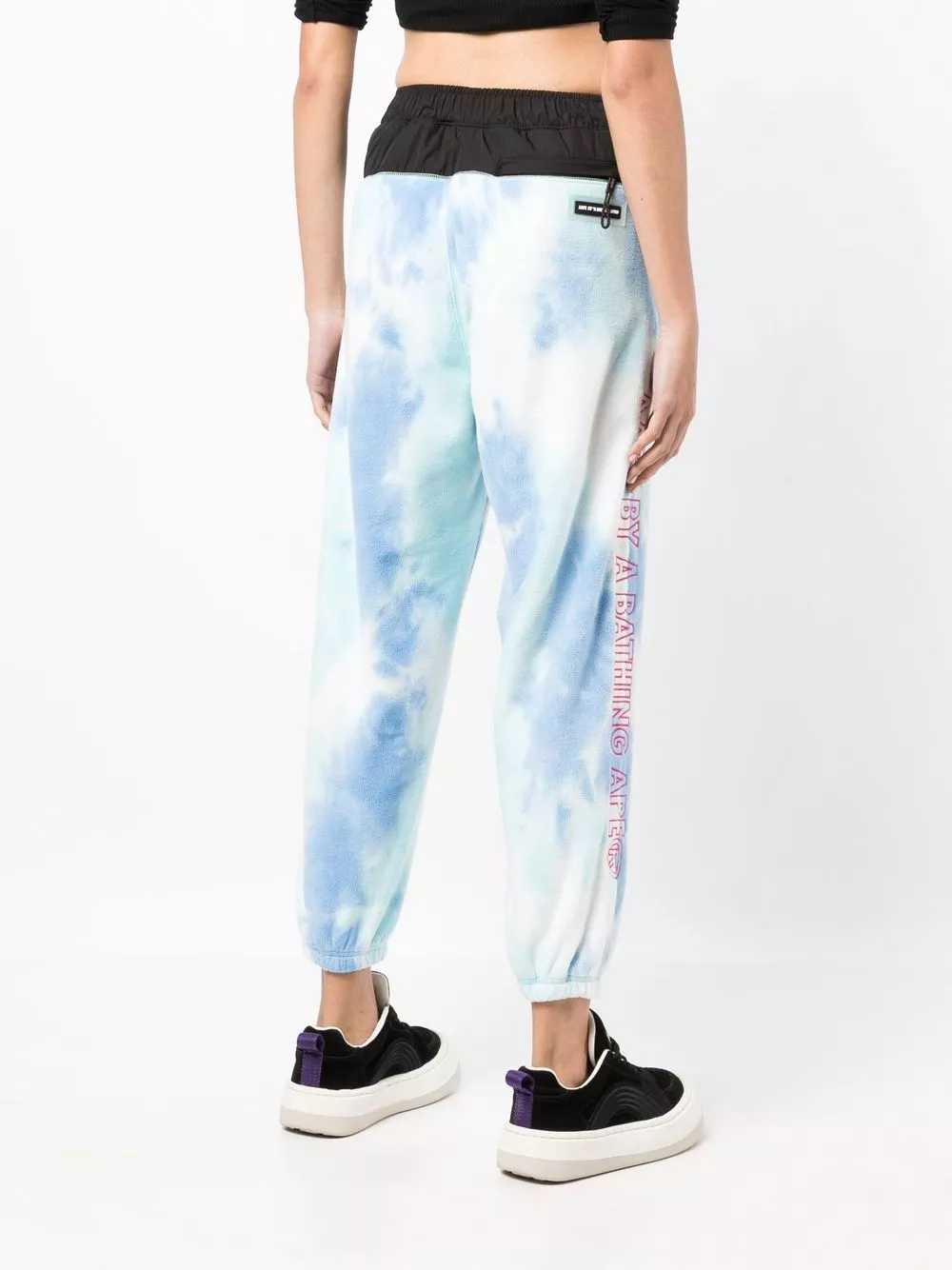 Affordable AAPE BY *A BATHING APE tie-dye fleece track pants Women 0113