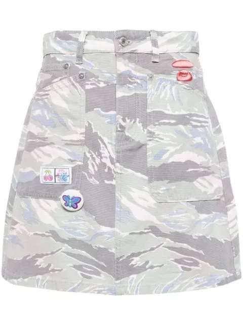 AAPE BY *A BATHING APE camouflage-print cotton miniskirt Women 0113