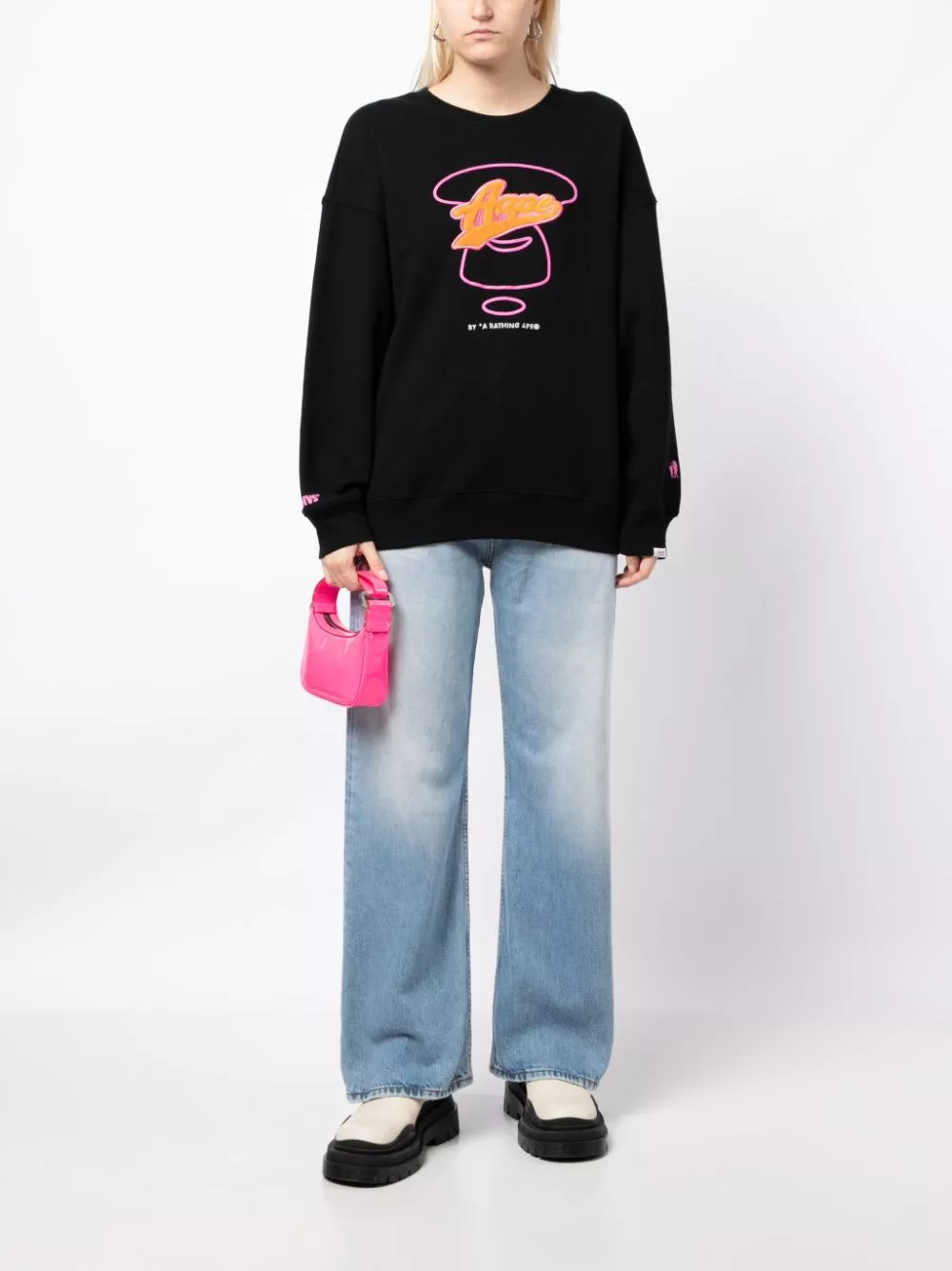 Affordable AAPE BY *A BATHING APE logo-embroidered cotton sweatshirt Women 0113