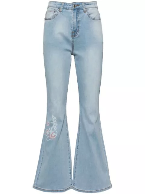 AAPE BY *A BATHING APE flared high-waisted jeans Women 0113