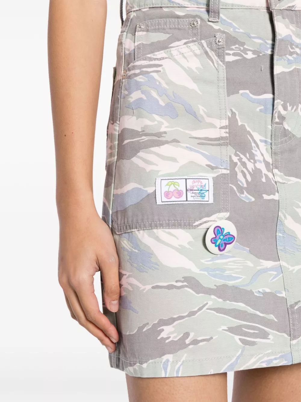 Affordable AAPE BY *A BATHING APE camouflage-print cotton miniskirt Women 0113