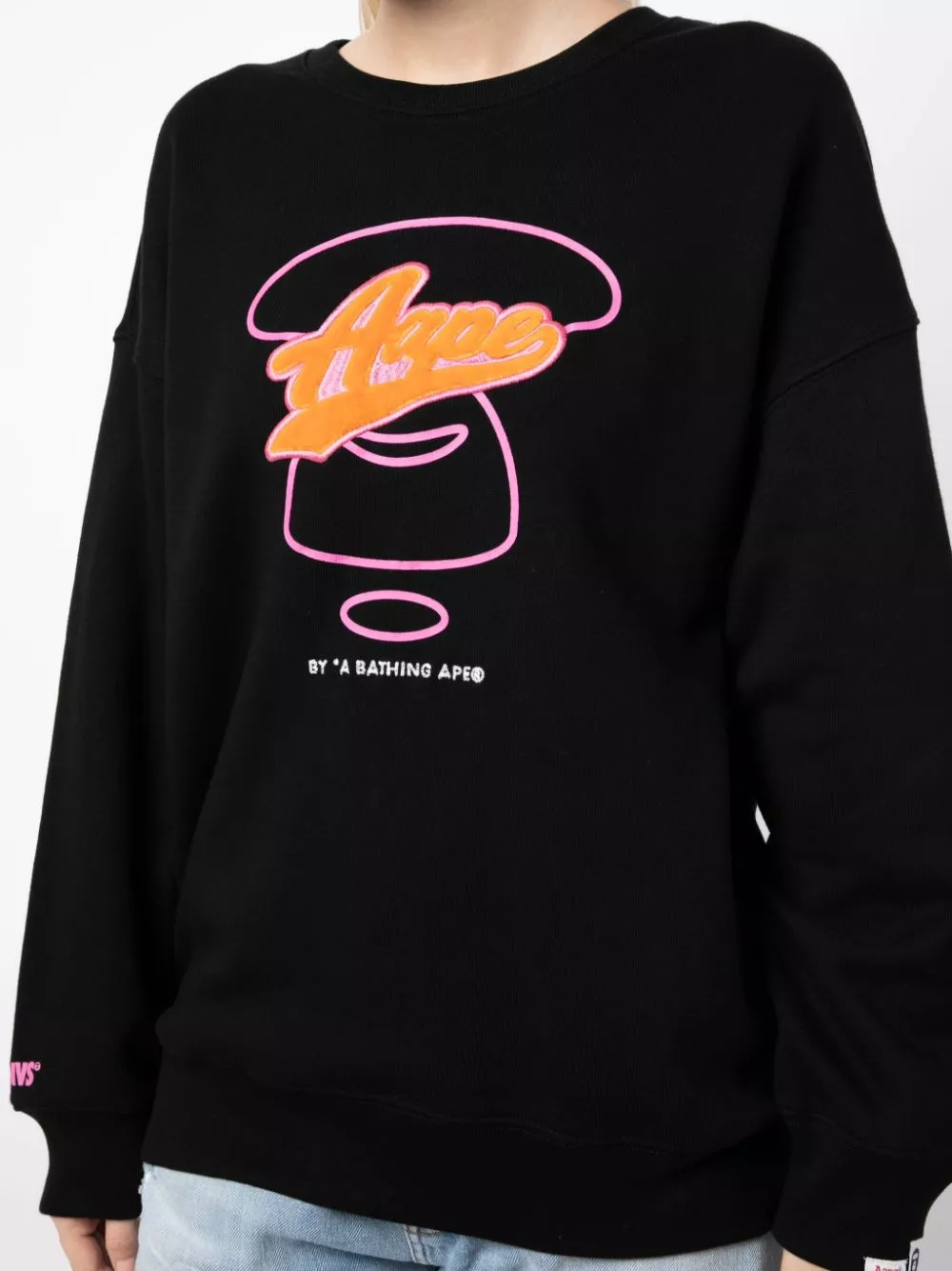 Affordable AAPE BY *A BATHING APE logo-embroidered cotton sweatshirt Women 0113