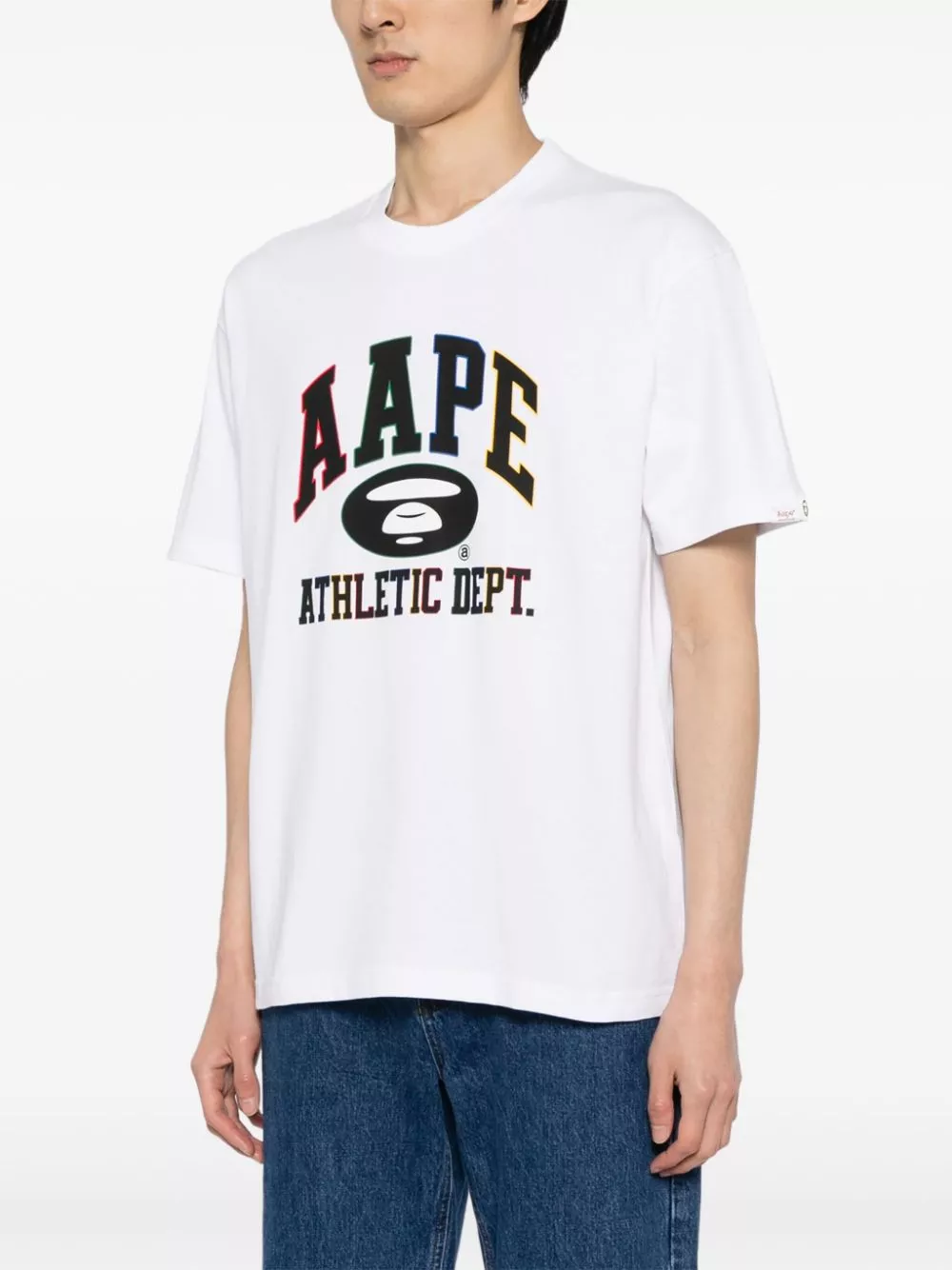 Cheap AAPE BY *A BATHING APE logo-print cotton T-shirt Men 0115