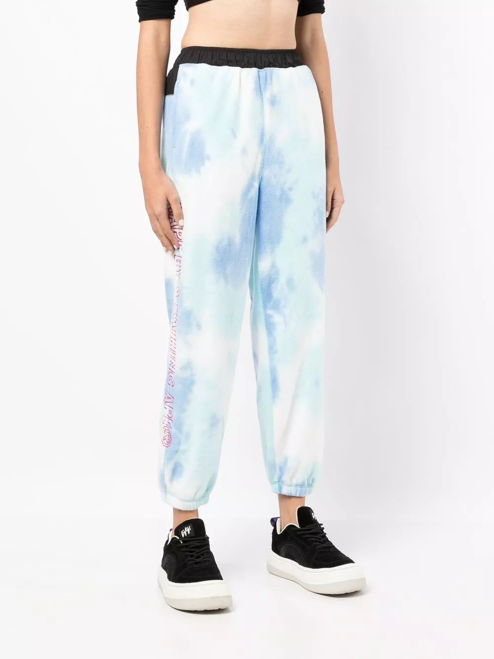 Affordable AAPE BY *A BATHING APE tie-dye fleece track pants Women 0113