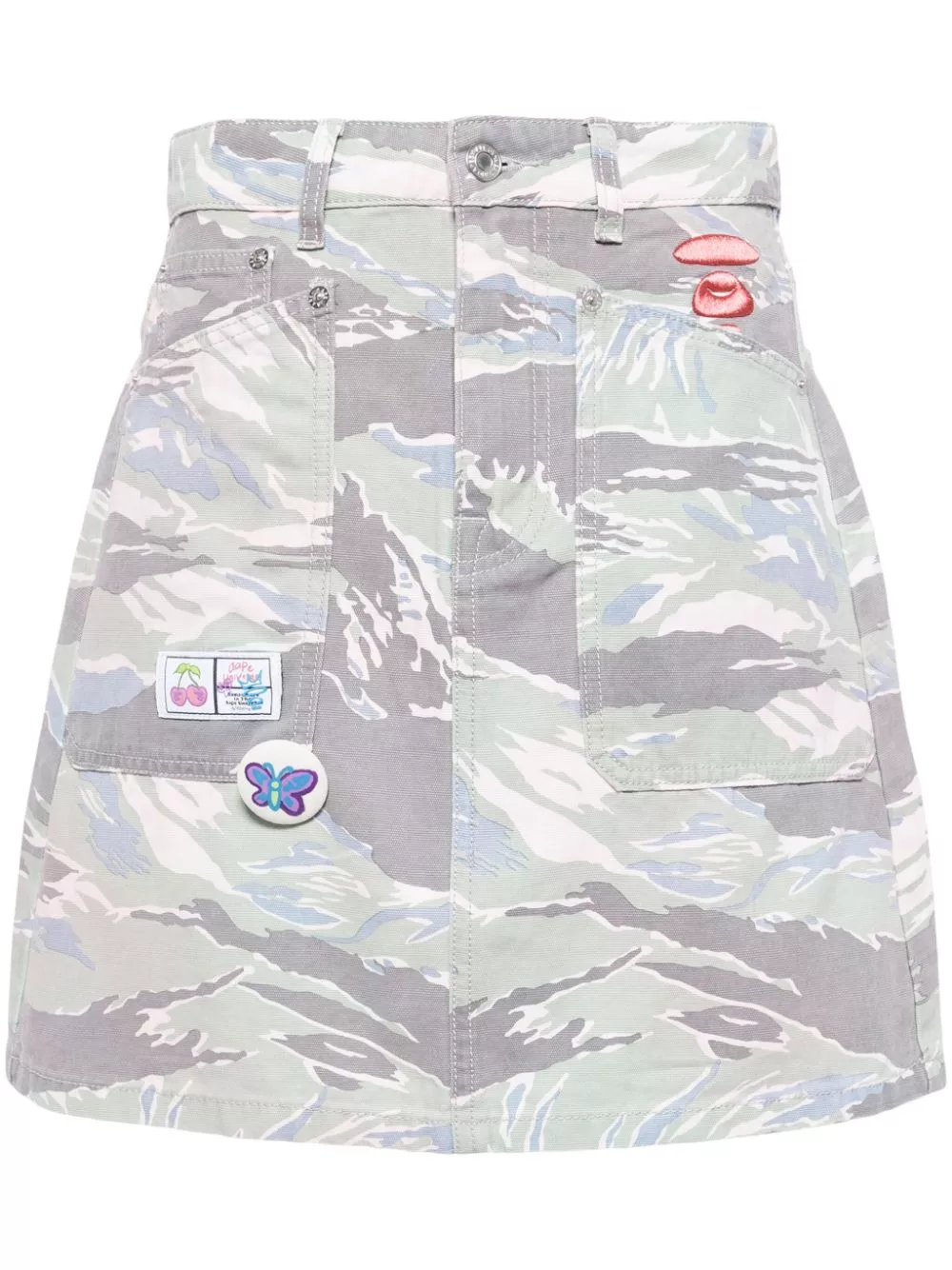 Affordable AAPE BY *A BATHING APE camouflage-print cotton miniskirt Women 0113