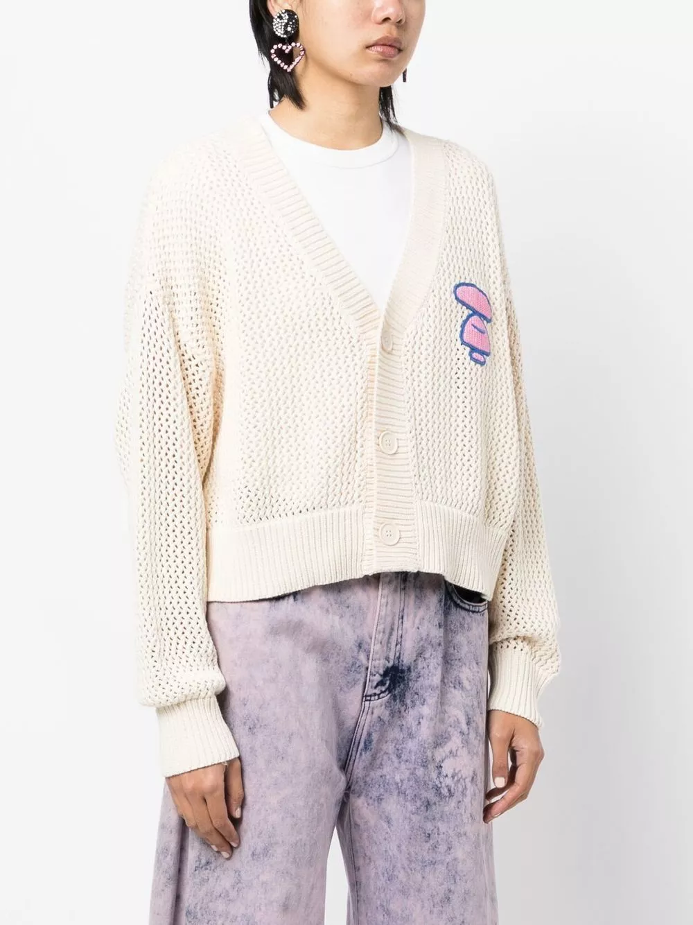 Cheap AAPE BY *A BATHING APE knitted logo cardigan Women 0116