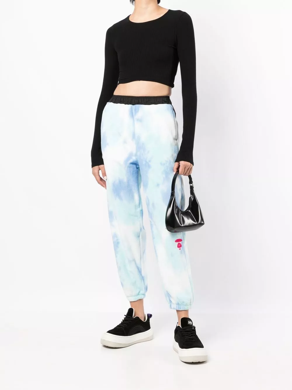 Affordable AAPE BY *A BATHING APE tie-dye fleece track pants Women 0113