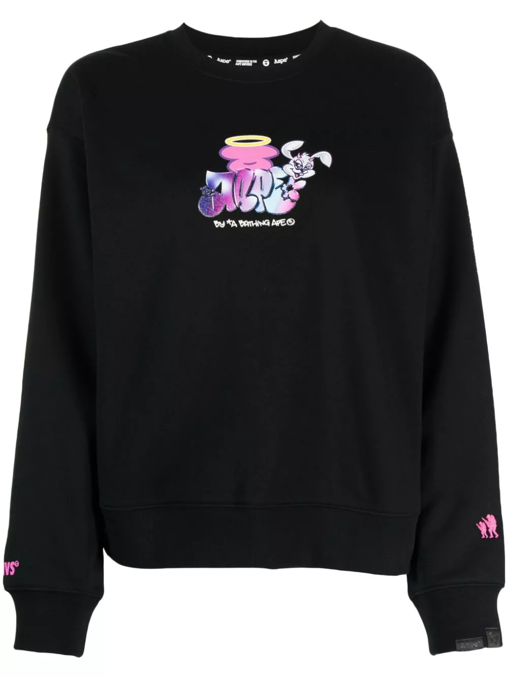 Affordable AAPE BY *A BATHING APE graphic-print jersey sweatshirt Women 0113