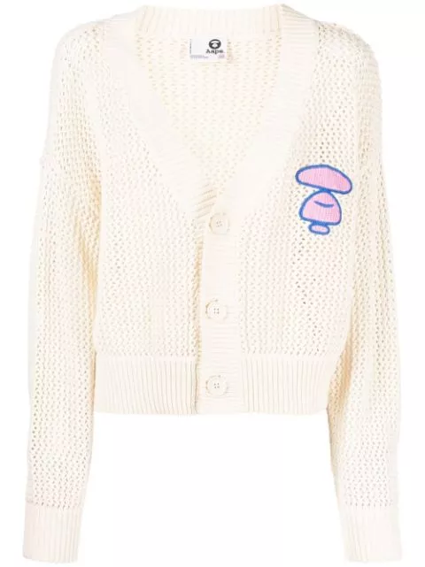 AAPE BY *A BATHING APE knitted logo cardigan Women 0116