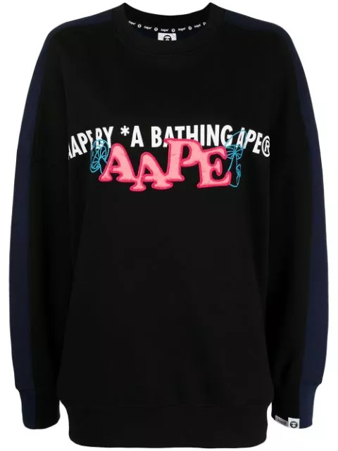 AAPE BY *A BATHING APE logo print sweatshirt Women 0113