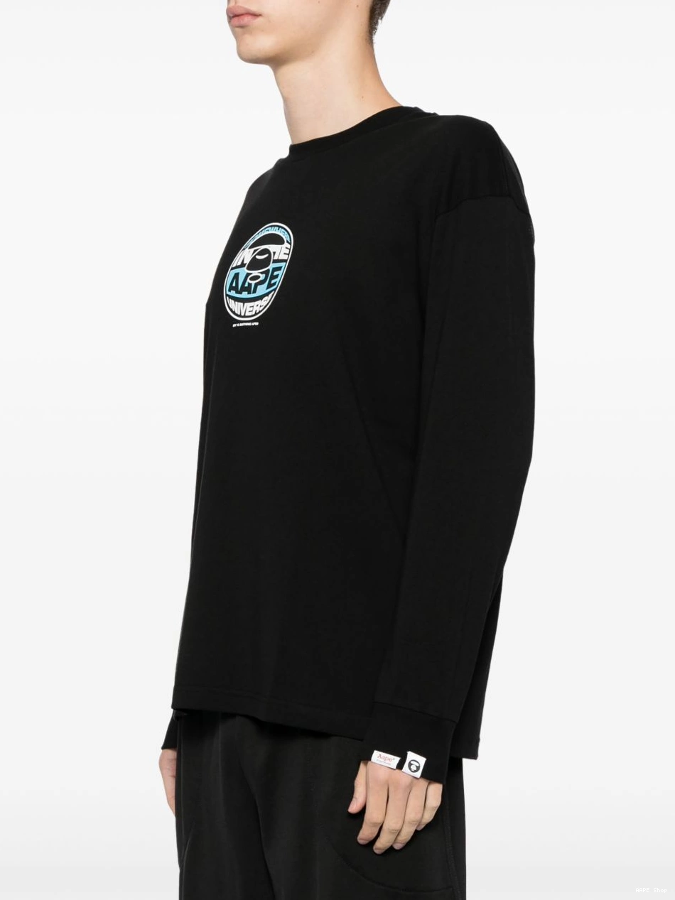 Cheap AAPE *A Men logo-print BY long-sleeve T-shirt BATHING APE 0303