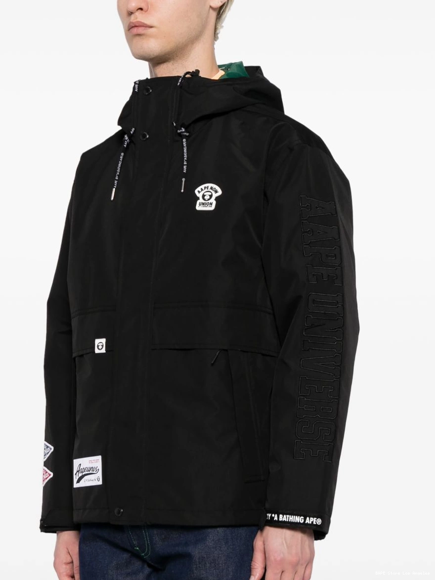 Cheap *A jacket layered hooded AAPE Men APE BY logo-patch BATHING 0305