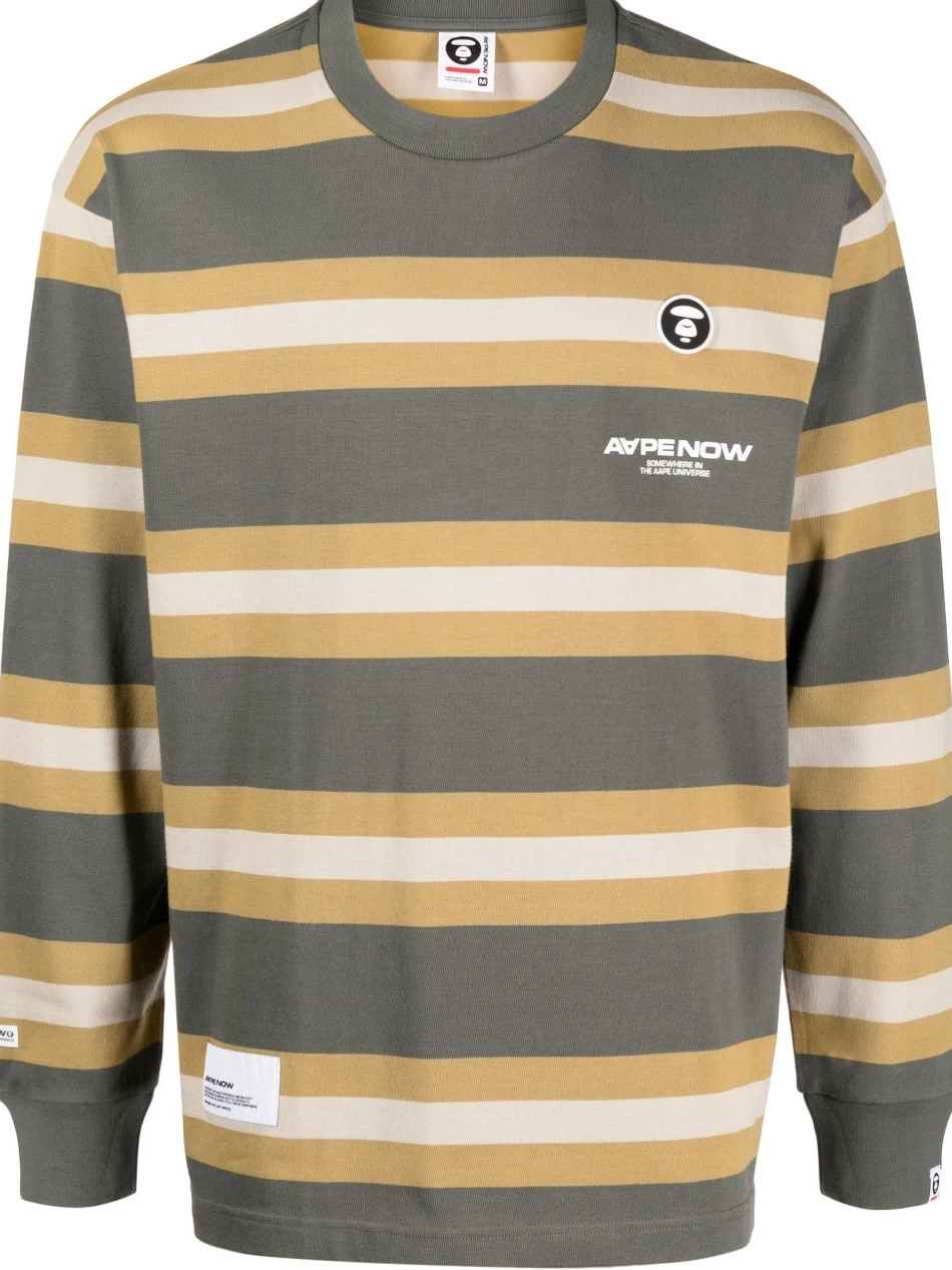 Affordable APE BATHING long-sleeve *A BY striped T-shirt Men AAPE 0304