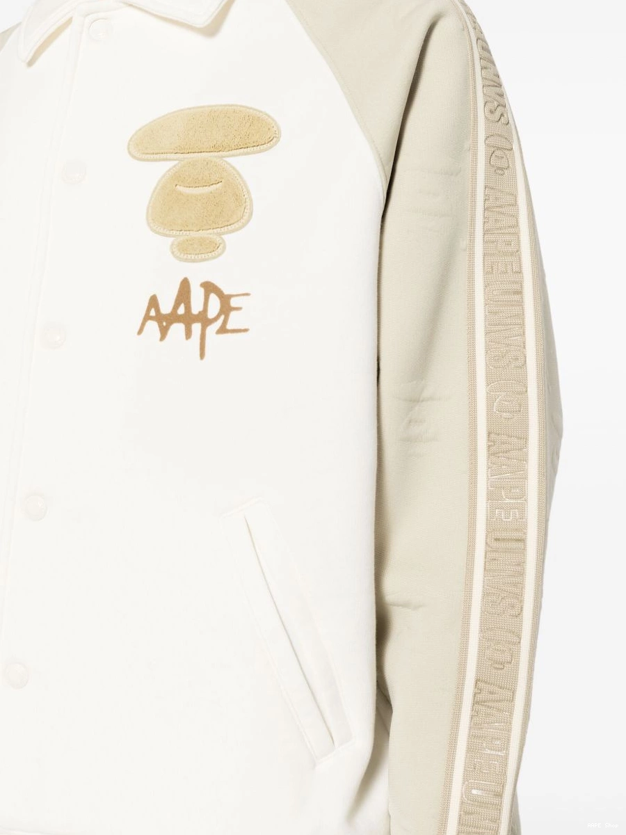 Cheap bomber APE striped Men AAPE logo-print jacket BATHING BY *A 0304