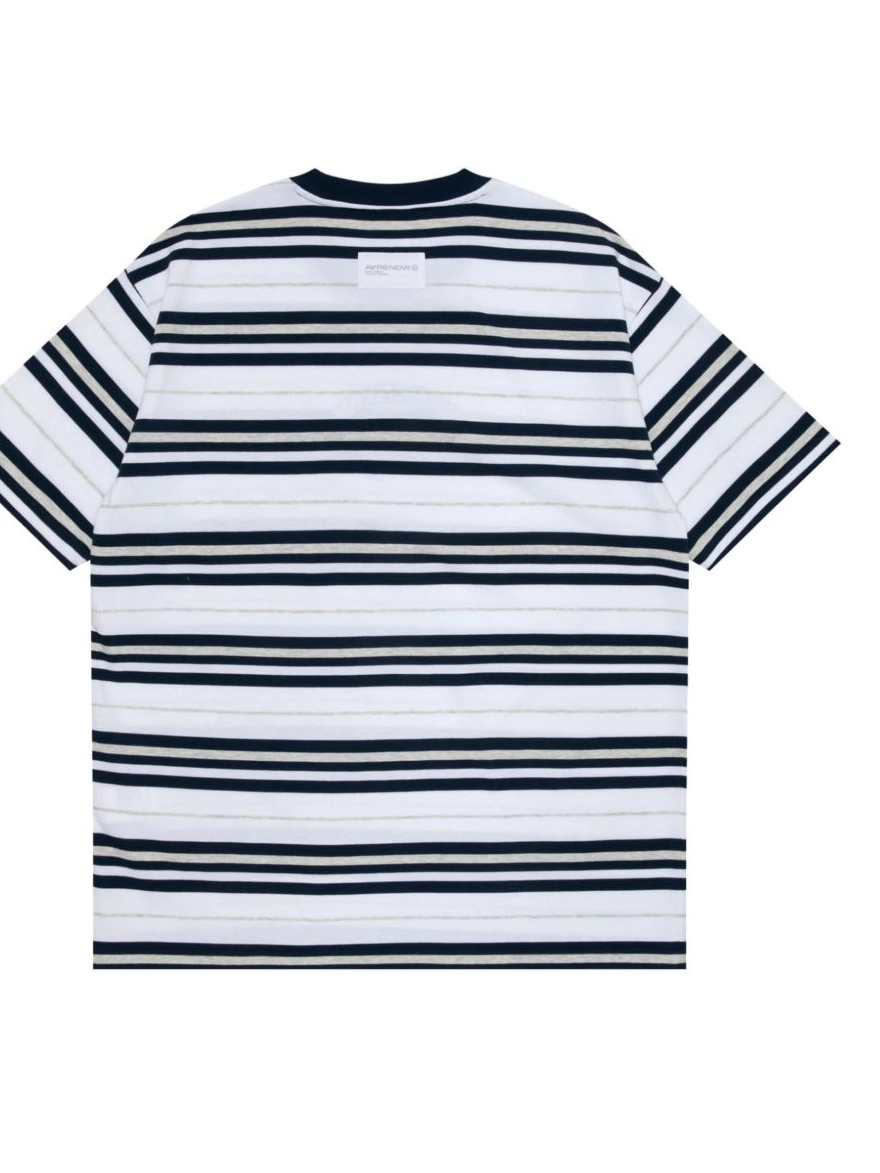 Cheap BATHING AAPE logo-embroidered cotton striped T-shirt *A APE BY Men 0303