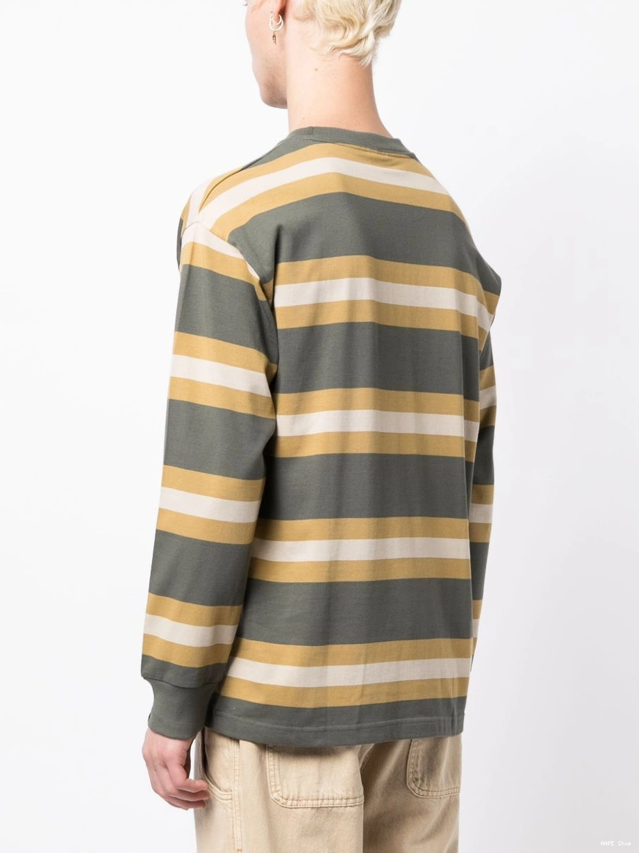 Affordable APE BATHING long-sleeve *A BY striped T-shirt Men AAPE 0304