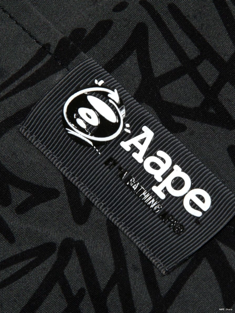 Affordable AAPE BY graphic-print shirt BATHING APE short-sleeve *A Men 0311