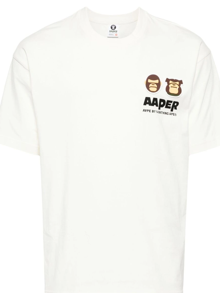 Affordable cotton AAPE APE *A logo-applique Men BY BATHING T-shirt 0309