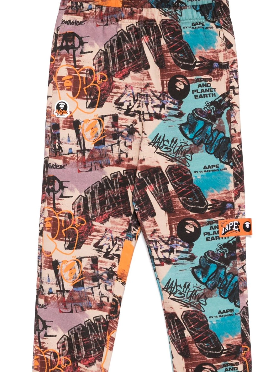 Affordable print AAPE Men jogger APE *A BATHING graffiti pants BY 0304