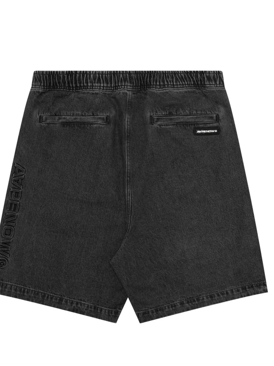 Cheap APE Men AAPE BATHING denim shorts Moonface-applique *A BY 0306