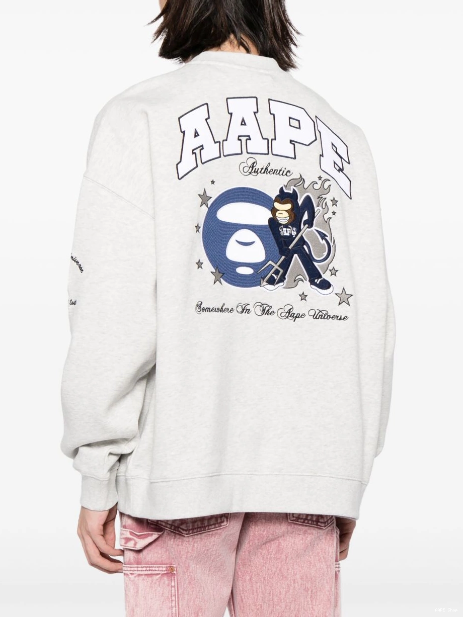 Cheap *A BATHING sweatshirt APE logo-embroidered AAPE jersey Men BY 0303