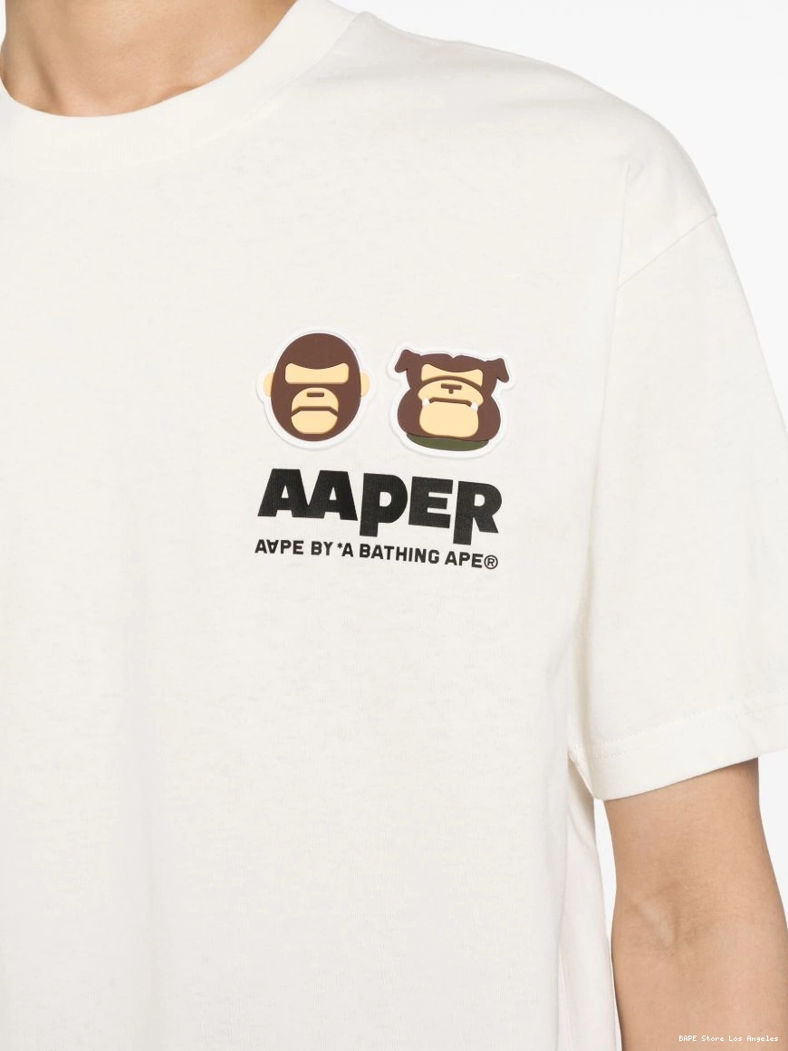 Affordable cotton AAPE APE *A logo-applique Men BY BATHING T-shirt 0309