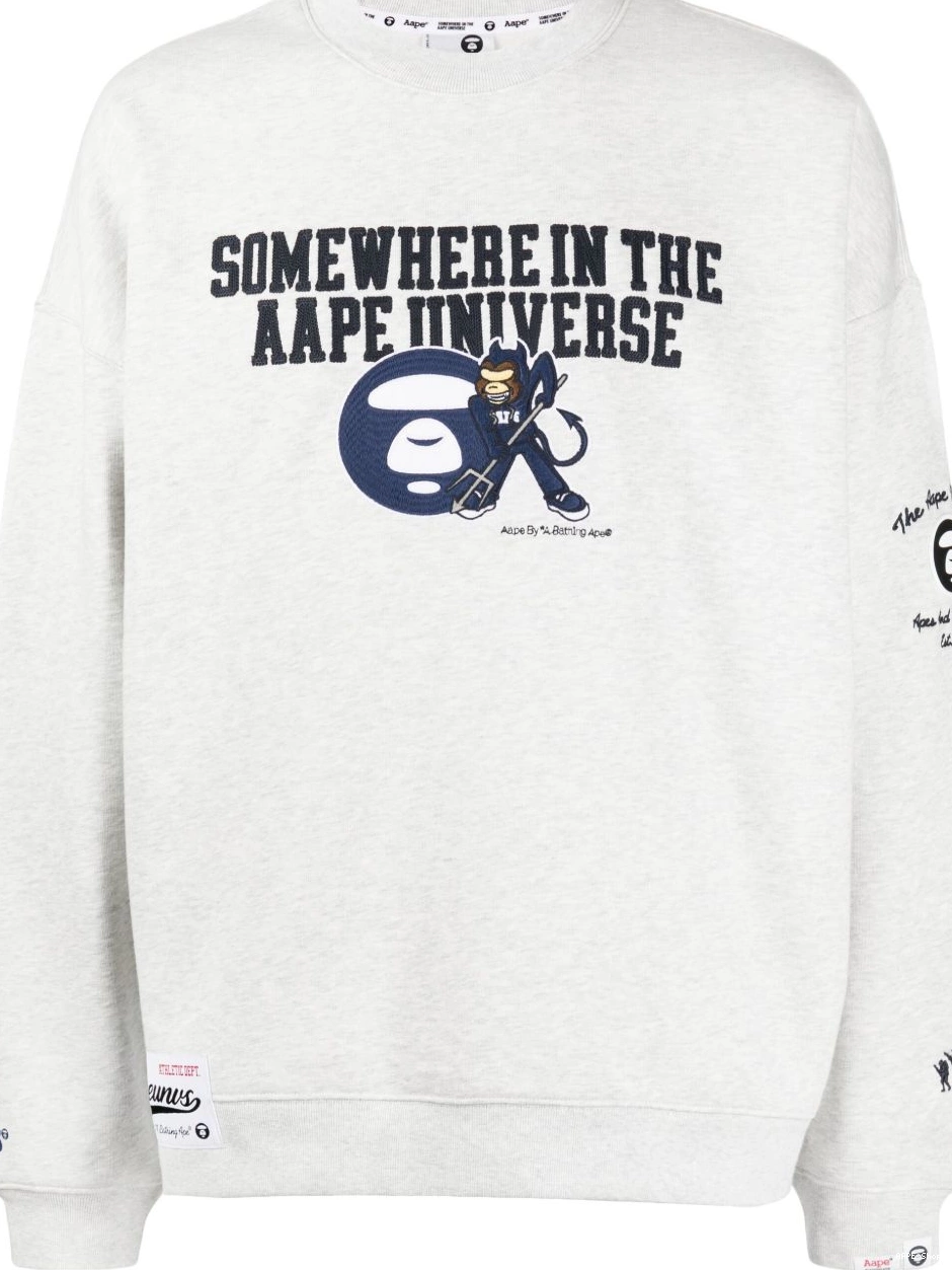 Cheap *A BATHING sweatshirt APE logo-embroidered AAPE jersey Men BY 0303