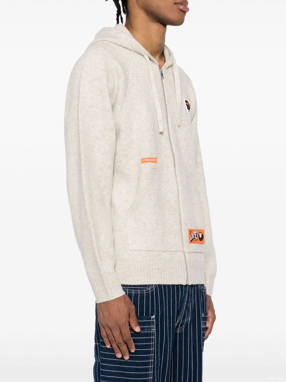 Cheap cardigan Men APE *A AAPE moonface-logo BATHING zip-up BY 0306