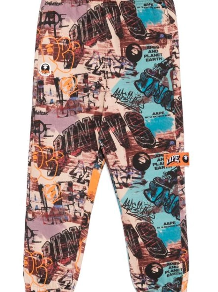 Affordable print AAPE Men jogger APE *A BATHING graffiti pants BY 0304