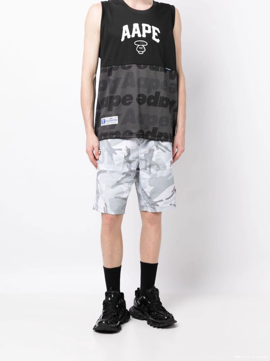 Affordable shorts APE *A track logo-embroidered BY BATHING AAPE cotton Men 0307