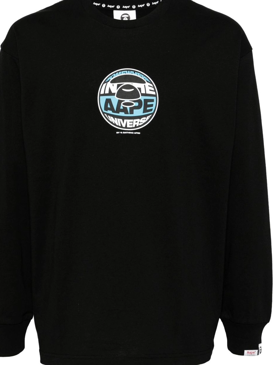 Cheap AAPE *A Men logo-print BY long-sleeve T-shirt BATHING APE 0303