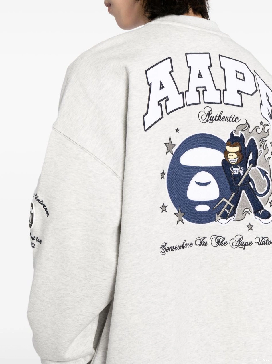 Cheap *A BATHING sweatshirt APE logo-embroidered AAPE jersey Men BY 0303