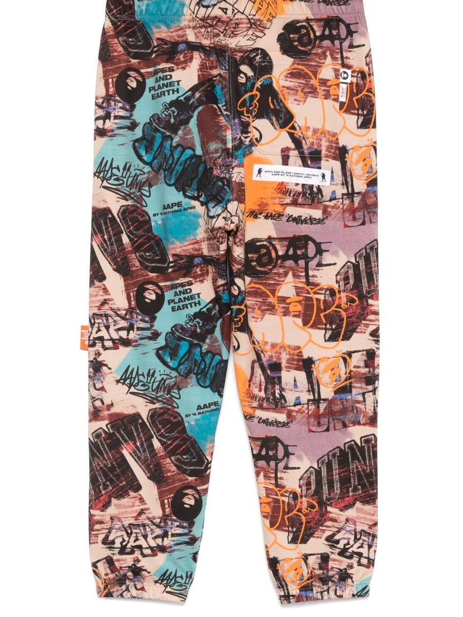 Affordable print AAPE Men jogger APE *A BATHING graffiti pants BY 0304