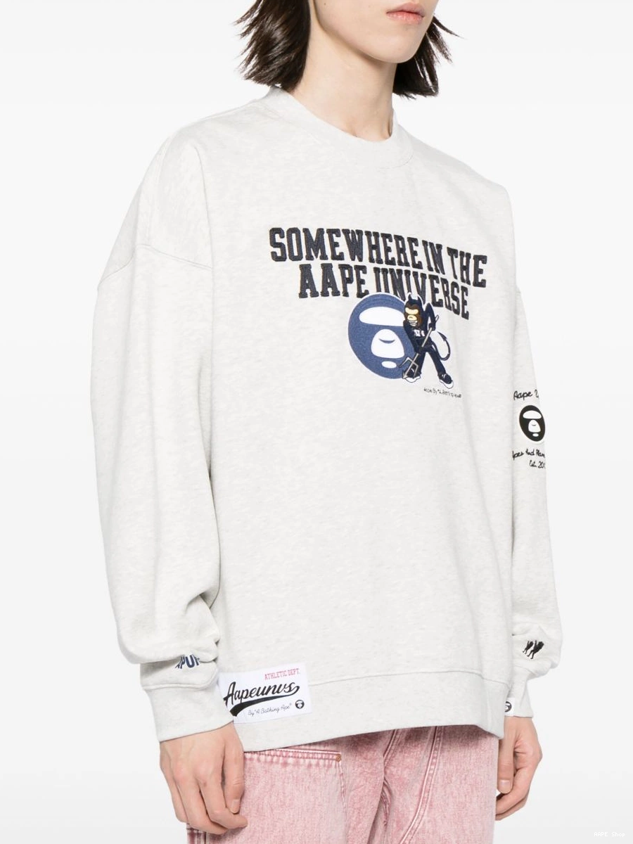 Cheap *A BATHING sweatshirt APE logo-embroidered AAPE jersey Men BY 0303