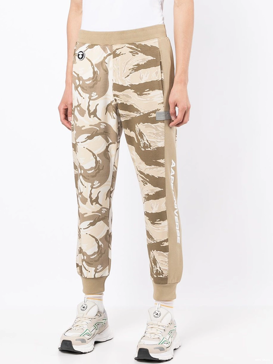 Cheap *A BATHING APE cotton-blend track trousers camouflage-print BY AAPE Men 0311