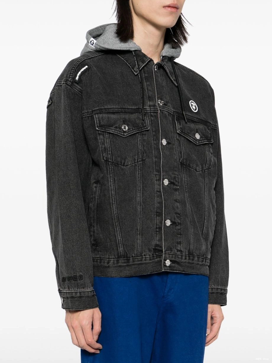 Cheap BATHING logo-patch jacket APE BY *A hooded AAPE Men 0304