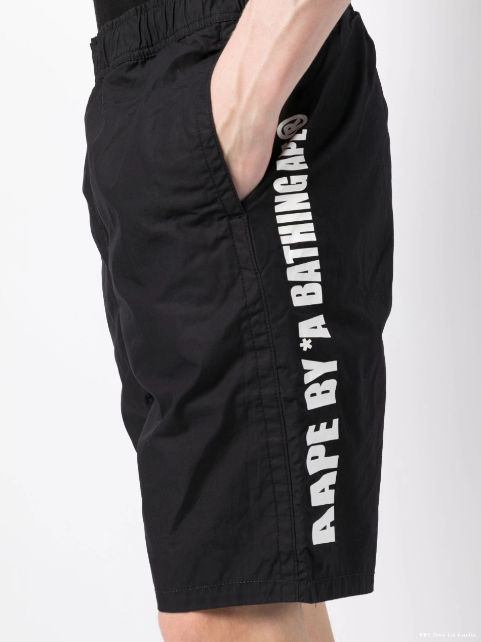 Affordable shorts APE *A track logo-embroidered BY BATHING AAPE cotton Men 0307