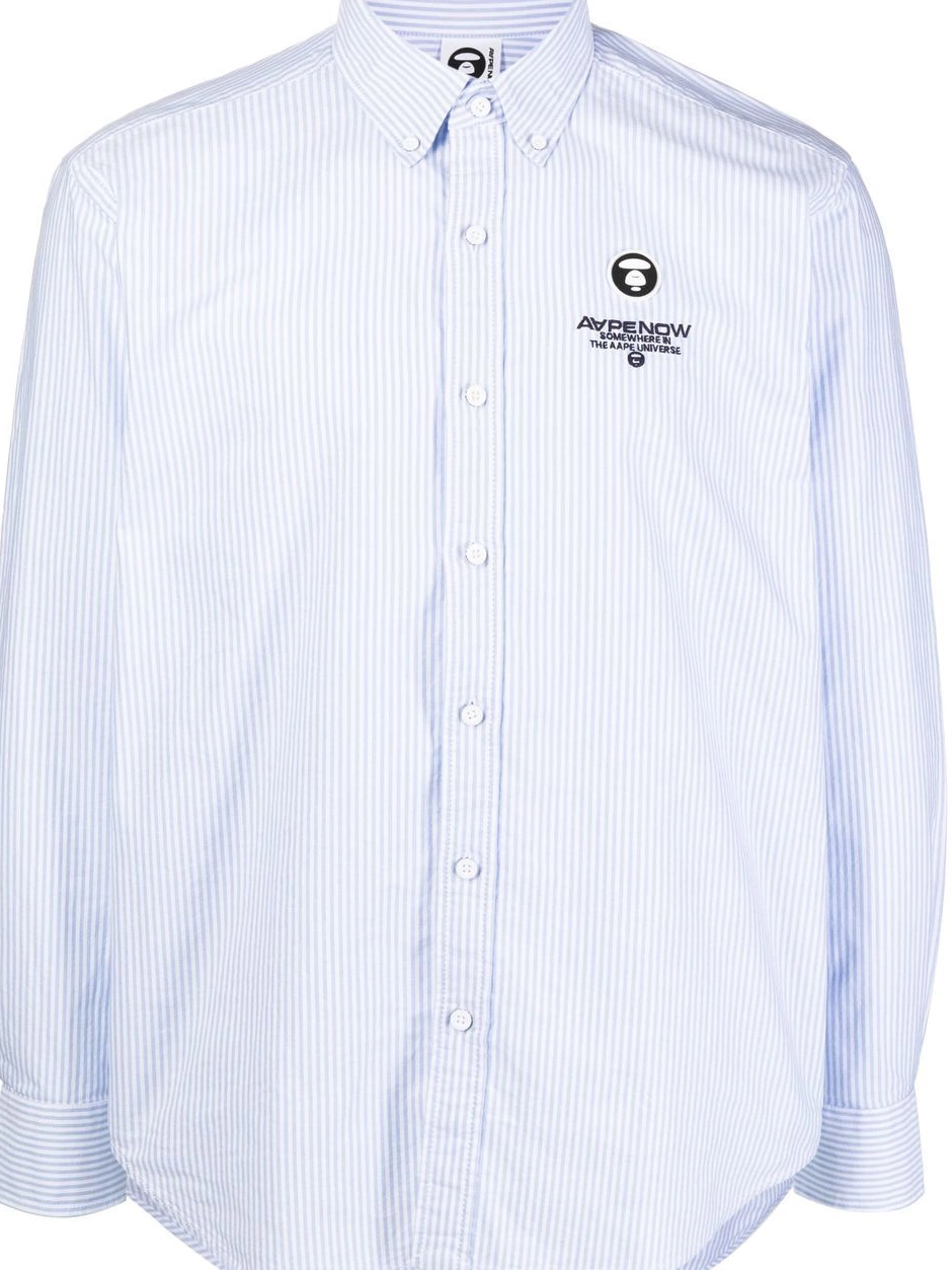 Affordable shirt *A BY APE BATHING AAPE Men logo-embroidered striped 0304