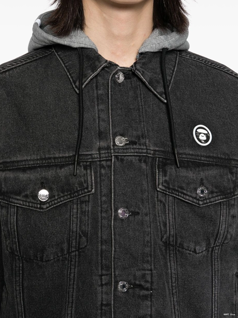 Cheap BATHING logo-patch jacket APE BY *A hooded AAPE Men 0304