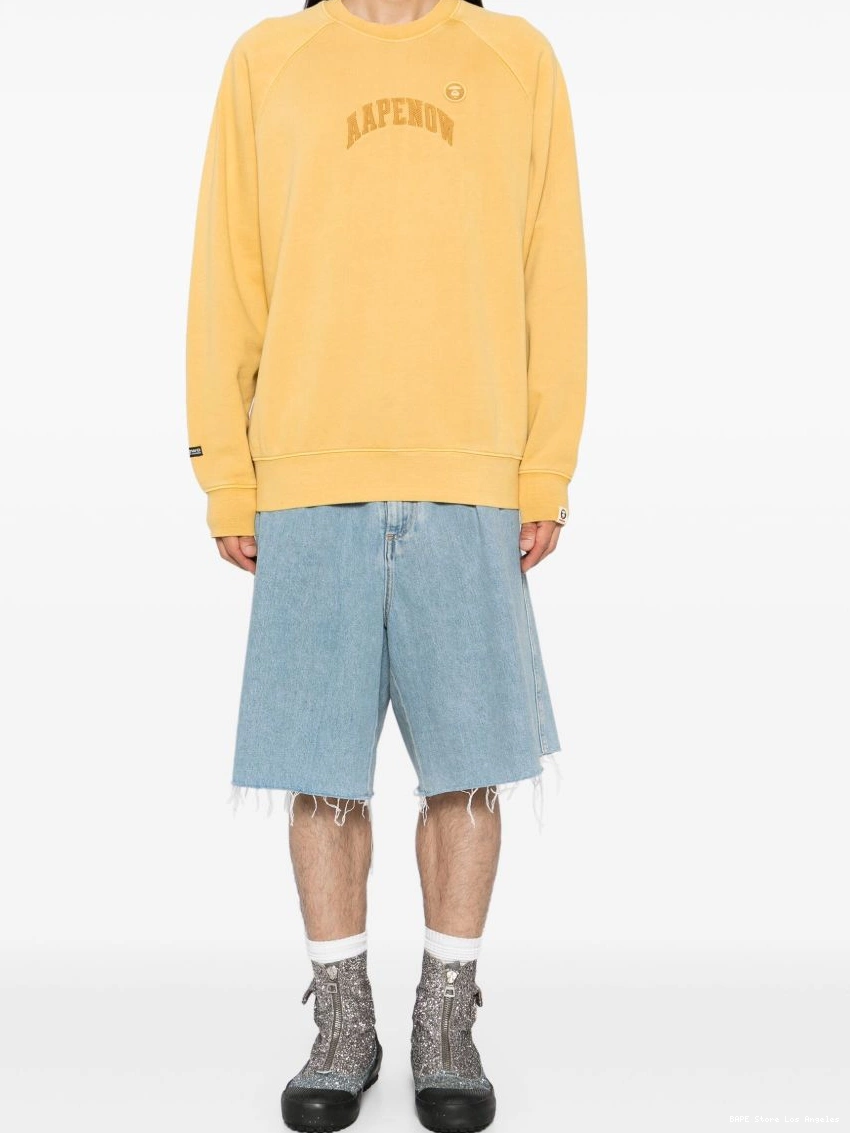 Cheap Men *A BATHING sweater logo-patch BY AAPE APE 0309